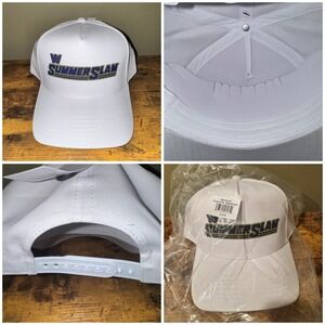 WWE SummerSlam Snapback Hat Unisex Adjustable Logo White OSFM NEW
